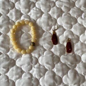 Elegant Gold and Brown Jewelry Set